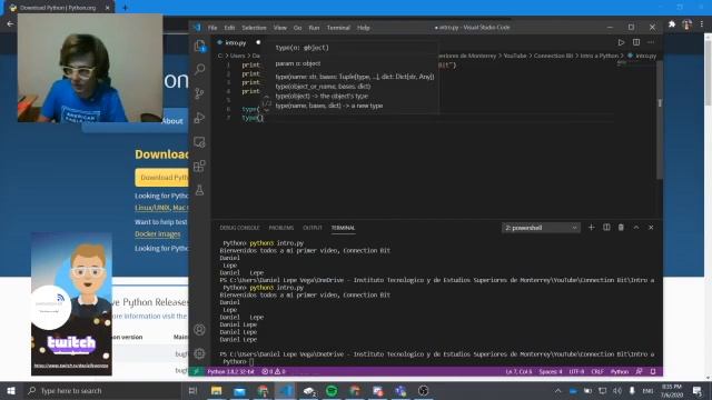Quick introduction to Python || Pequeña introducción a Python - Connection Bit - Class 1 || Clase 1 смотреть онлайн