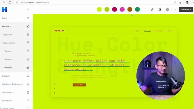 Huemint - AI Colour Palette Generator - Colour Palette for Proposals смотреть онлайн