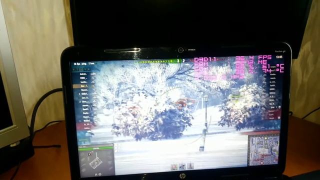 Ноутбук HP, Intel Core i5 3210m, AMD Radeon HD 7670M 2гб тест с замером фпс танки World of Tanks смотреть онлайн