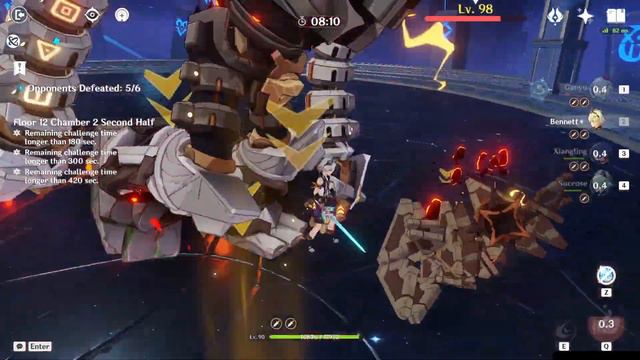 Hutao Vaporize & Ganyu Melt | Spiral Abyss 2.8 | Full Stars - Genshin Impact смотреть онлайн