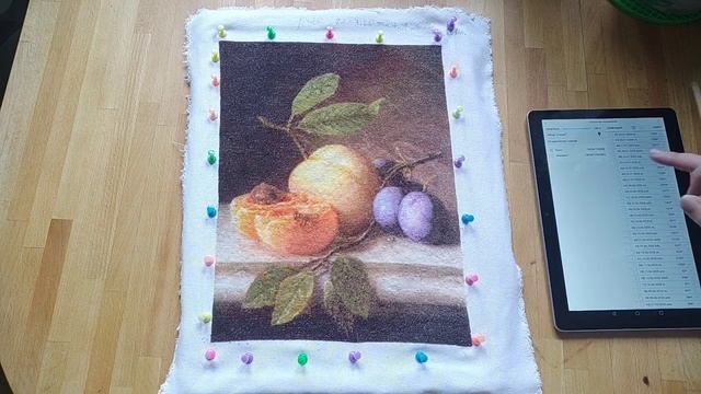 Эстэ "Персики и сливы" - продвижения и завершение картины. смотреть онлайн