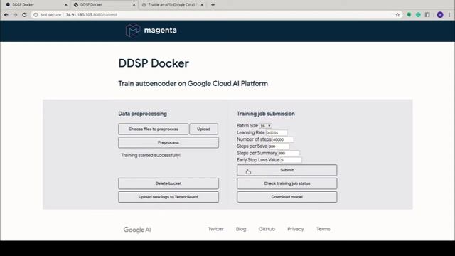 DDSP Docker web interface demo смотреть онлайн