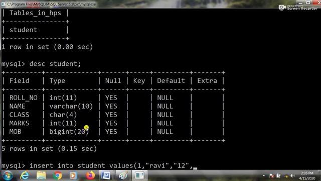 Insert Record Into Table In MYSQL. MySQL Table mai Record Kaise Enter Kare. смотреть онлайн