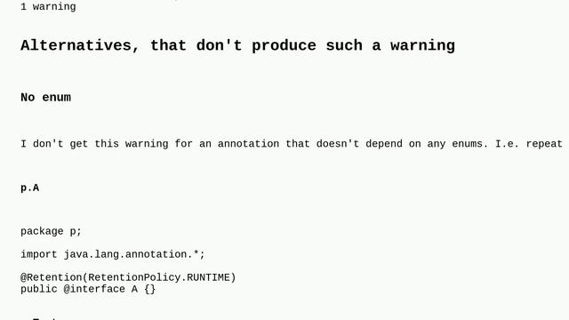 How to avoid javac warning: unknown enum constant, reason: class file not found, when dependency .. смотреть онлайн