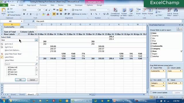 Part 6: Filtering Data in Excel Pivot Tables (FREE FULL COURSE TO MASTER PIVOT TABLES - EXCELCHAMP смотреть онлайн