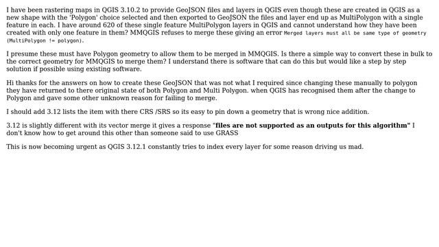 GIS: GeoJSON single feature Polygons changed to MultiPolygon by QGIS and how to convert смотреть онлайн