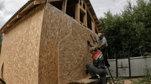 Каркасная баня. Фасад своими руками!