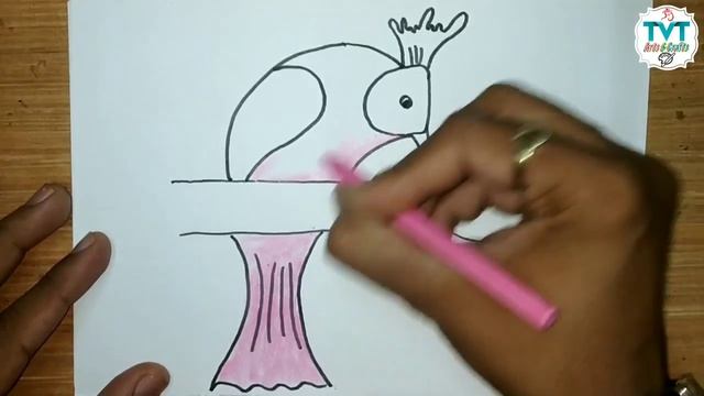 How To Draw A Woodpecker ! How To Draw Birds Drawing ! Step By Step Drawing For Kids