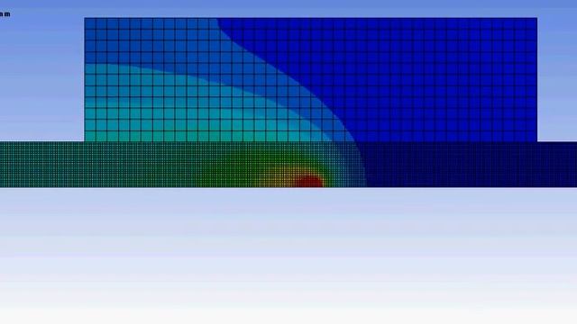Стыковое соединение. Прямолинейный шов. Моделирование теплового процесса при сварке. ANSYS.