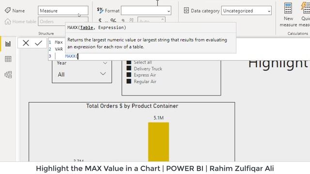 Highlight the MAX Value in a Chart / Visual in Microsoft POWER BI | DAX | смотреть онлайн