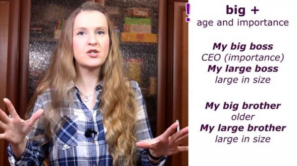 Big vs Large, confusing words in English