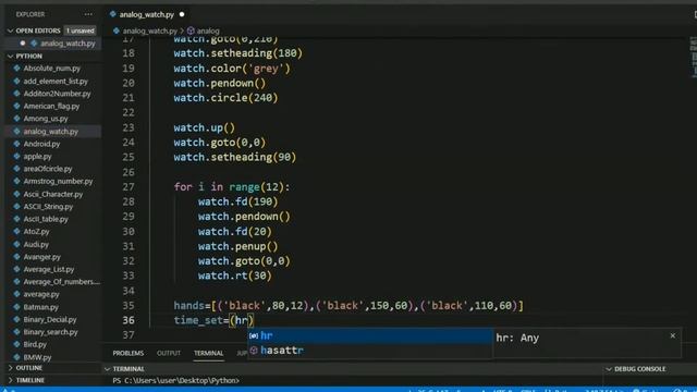 How To Create Analog Clock in Python |Full Python code смотреть онлайн