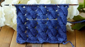 Косы в ажуре. Эффектный и стильный узор спицами.