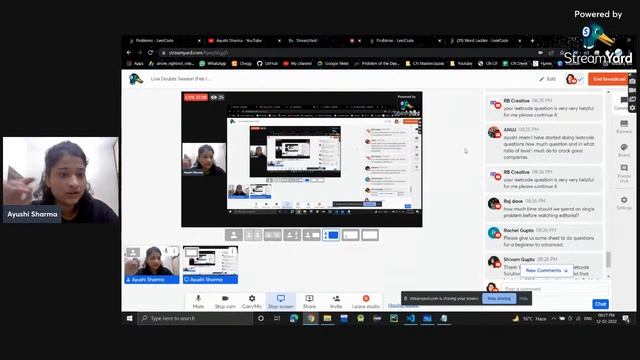 Live Doubts Session (Feb leetcode challenge) смотреть онлайн
