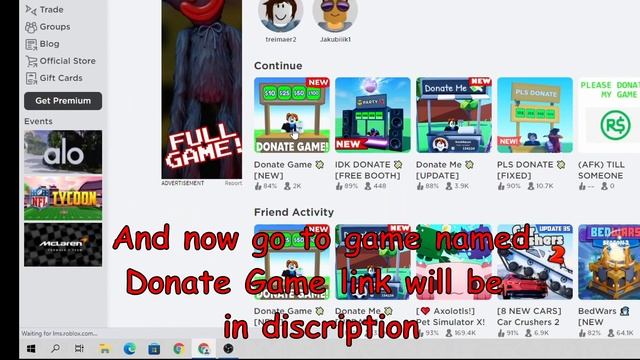 *NEW* INFINITY FREE ROBUX TUTORIAL | Donate Game смотреть онлайн