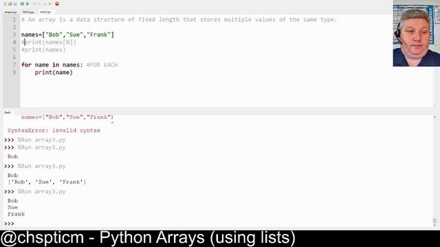 Python 3 Introduction to Arrays смотреть онлайн
