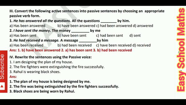 10th English Refresher course #13 Active Voice to Passive 2021-2022 Answers || TN Easy School Math смотреть онлайн