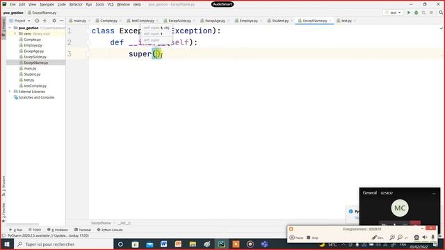 Module: La programmation Orienté Object en python #exception #19 برمجة الكائن بلغة بايثون смотреть онлайн