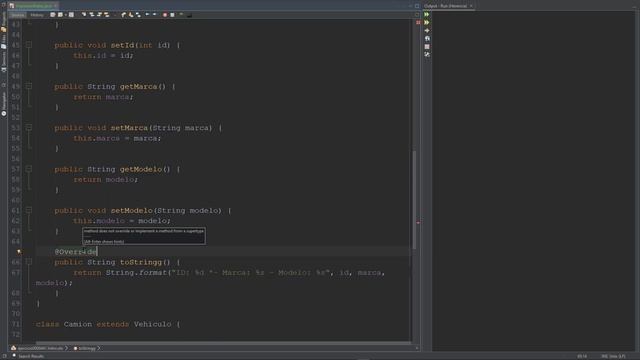 Java Ejercicio: 441 Sobrescribir el Método toString() para Imprimir los Datos de un Objeto смотреть онлайн