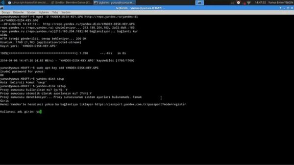 Linux Ubuntu - Yandex Disk Setup Linux version