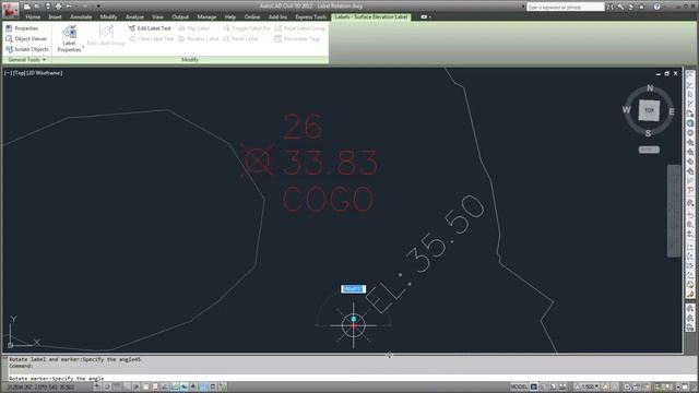 Rotating Unanchored Labels. AutoCAD Civil 3D 2012 смотреть онлайн