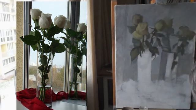 Многосеансный этюд "Розы в контражуре" смотреть онлайн