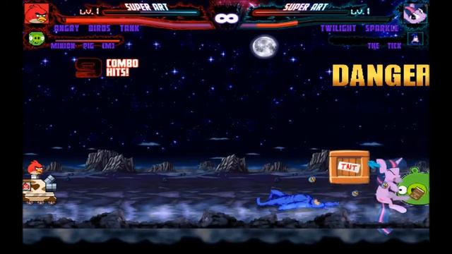 Mugen : Angry Birds Tank & Minion Pig Vs Twilight Sparkle & The Tick (Request) смотреть онлайн