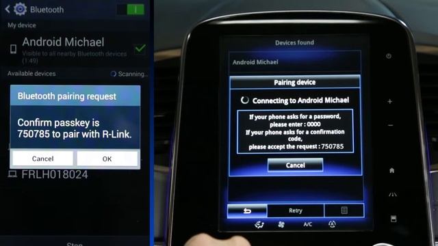 Как выполнить сопряжение со смартфоном на базе Android