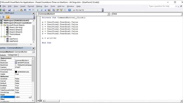 Excel VBA - Create Countdown Timer on UserForm смотреть онлайн