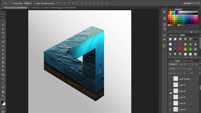Photoshop CC 2015.5 splash photo behind the scene смотреть онлайн