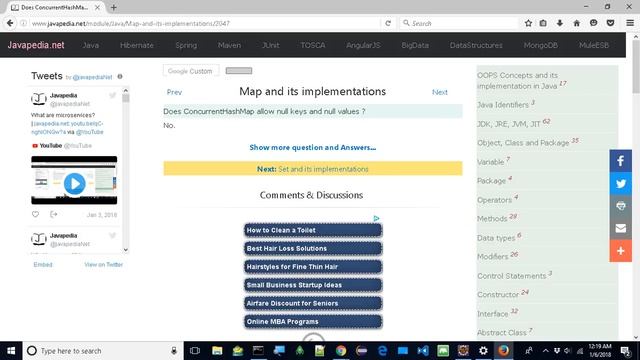 Does ConcurrentHashMap allow null keys and null values ?
| javapedia.net смотреть онлайн