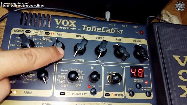 VOX TONELAB ST Distortion - LUKE Lead Guitar Tone FREE Settings смотреть онлайн
