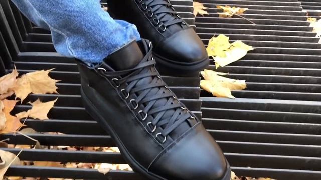 Мужские ботинки с цельным язычком смотреть онлайн