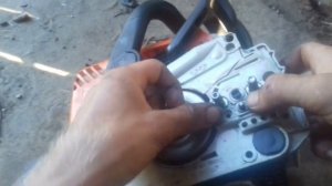 замена натяжителя цепи на бензопиле shtil ms 180