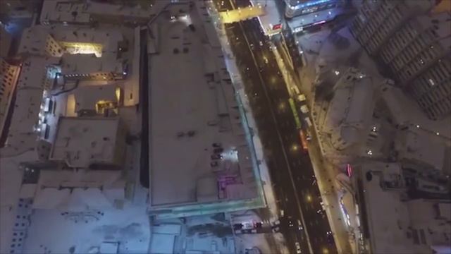 Заснеженная Немига с высоты. Очень красивое видео смотреть онлайн