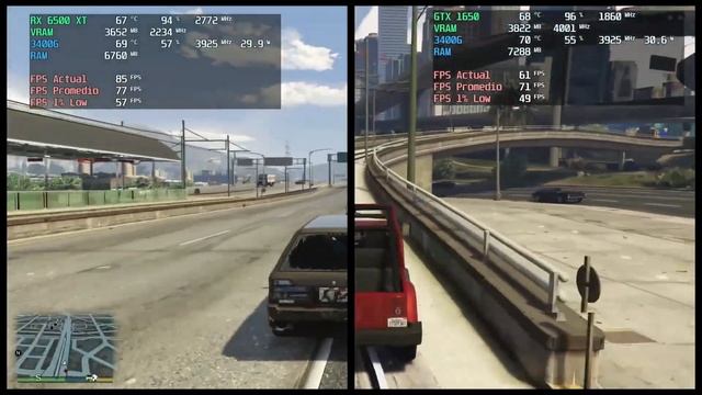 AMD RX 6500 XT vs Nvidia GTX 1650 in GTA V | Ryzen 5 3400G | 1080p | PCIe 3.0 смотреть онлайн