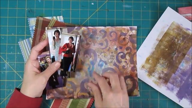 Scrapbooking Process Gelli Print and Fabric Flower смотреть онлайн