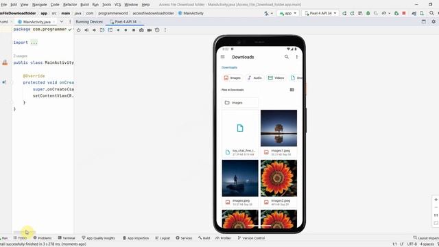 How to put a file in the download folder of Android studio emulator - AVD? смотреть онлайн