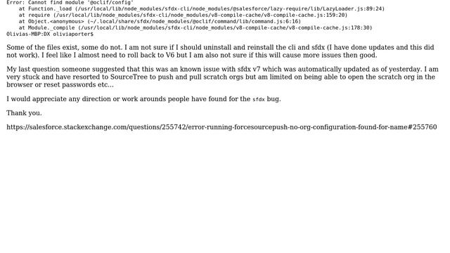 Salesforce: Error: Cannot find module '@oclif/config' смотреть онлайн