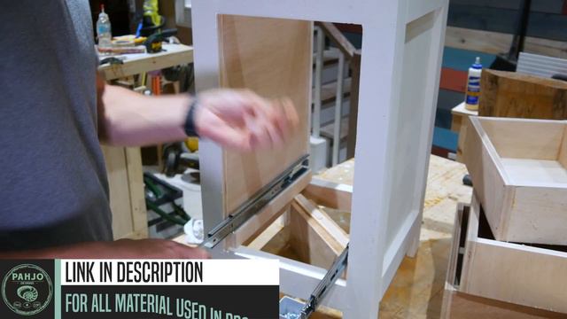 How To Build Desk Storage Cabinet With Drawers // Digital DIY Woodworking Plans