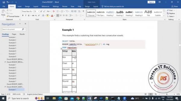 Oracle | SQL | regexp | regular expressions in SQL