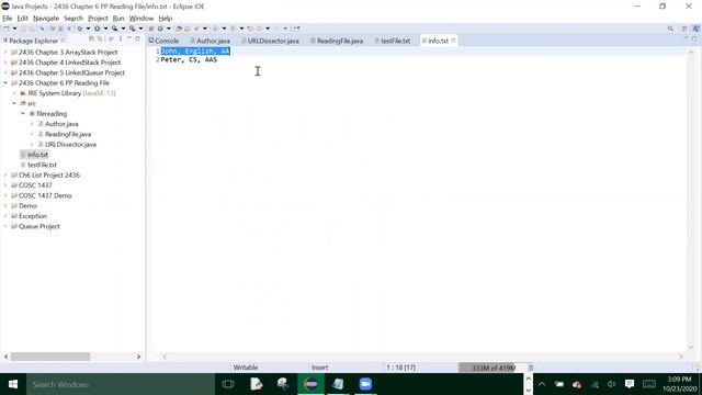 2436 - Chapter 6 PP Reading from a File Video смотреть онлайн