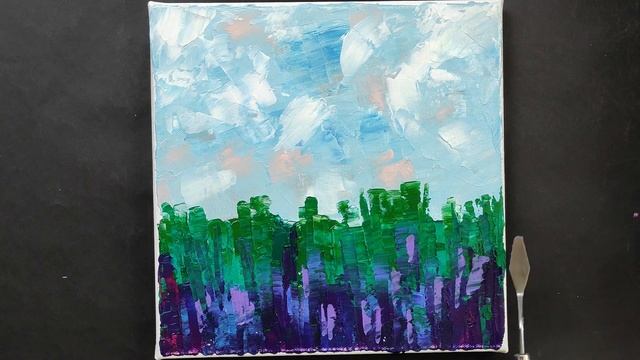 Sunflowers in the scorching sun with palette knife for beginners / Easy Acrylic painting / #377 смотреть онлайн