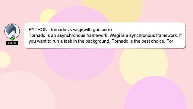 PYTHON : tornado vs wsgi(with gunicorn) смотреть онлайн
