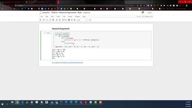 Python | Keyword Arguments | Bytes смотреть онлайн