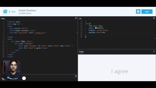 How to create a Simple Custom Checkbox in Pure CSS | CSS MiniProject | HTML Tutorial | Step by Step смотреть онлайн