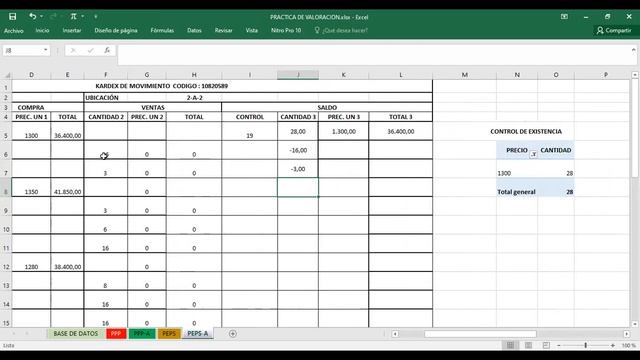 SISTEMA PEPS EN EXCEL: EXPLICACION DE FORMULAS смотреть онлайн