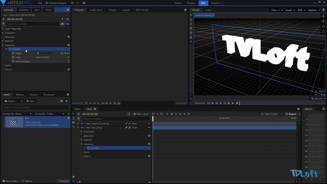 04 3D Text в HitFilm Pro смотреть онлайн