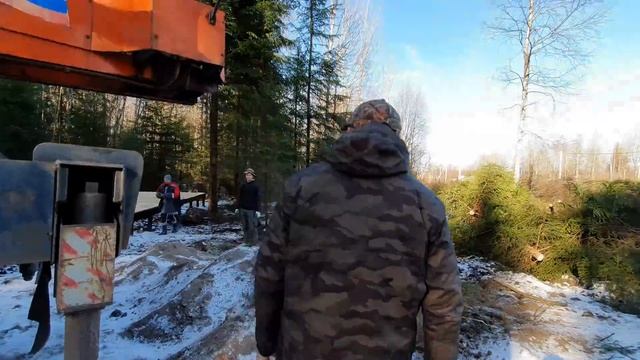 Работа на манипуляторе,монтаж модульного дома.Часть 1