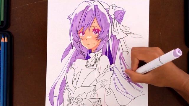 How to draw keqing - Genshin Impact смотреть онлайн